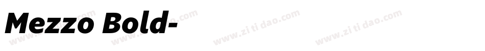 Mezzo Bold字体转换